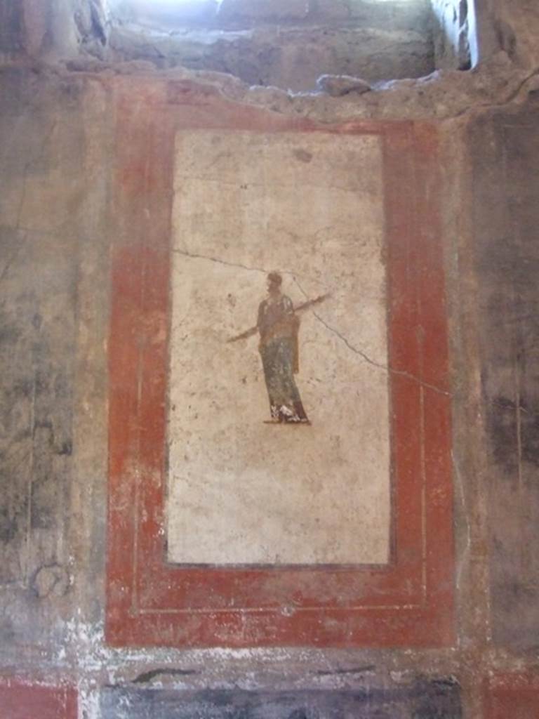 I.6.15 Pompeii.  March 2009. Room 12, East wall.  Central panel. Painting of Maenad. See Bragantini, de Vos, Badoni, 1981. Pitture e Pavimenti di Pompei, Parte 1. Rome: ICCD. (p.42)