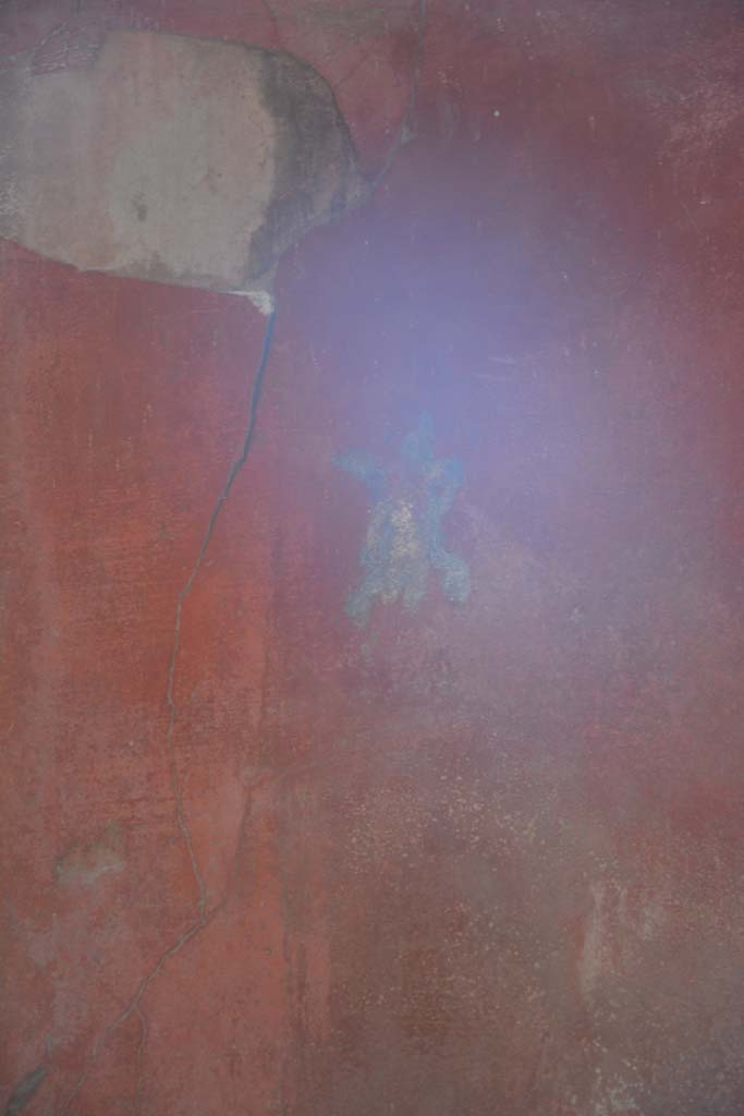 I.6.15 Pompeii. March 2019. 
Room 13, flying figure in centre of red panel at west end of south wall.        
Foto Annette Haug, ERC Grant 681269 DÉCOR