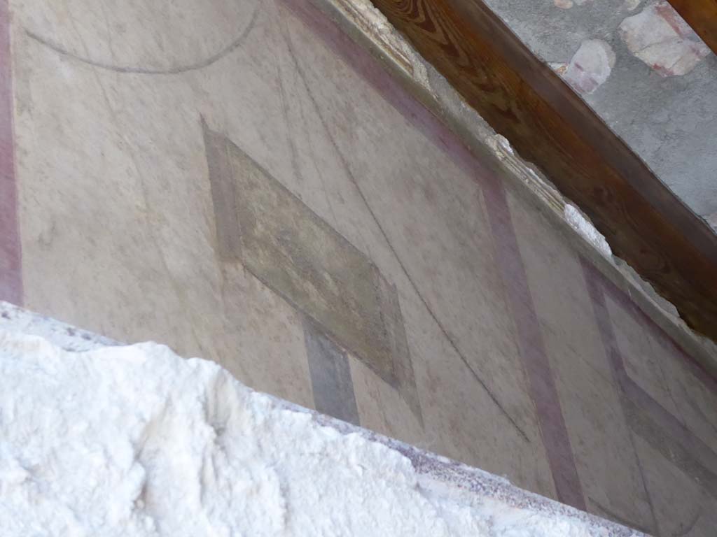 I.6.15 Pompeii. September 2018. Looking north to painted panel on west wall of entrance corridor/fauces.           
Foto Annette Haug, ERC Grant 681269 DÉCOR