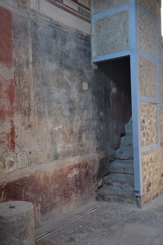 I.6.15 Pompeii. March 2019. Room 3, stairs to upper floor in north-west corner of atrium 4.    
Foto Annette Haug, ERC Grant 681269 DÉCOR