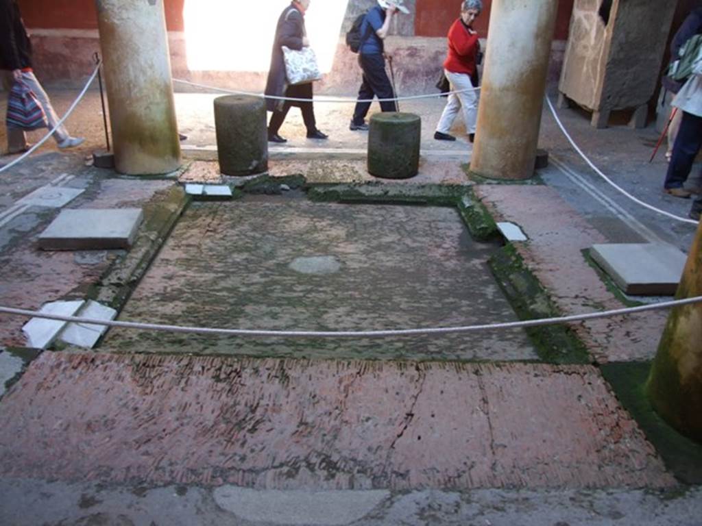 I.6.15 Pompeii. March 2009. Room 4, looking east across impluvium in atrium.