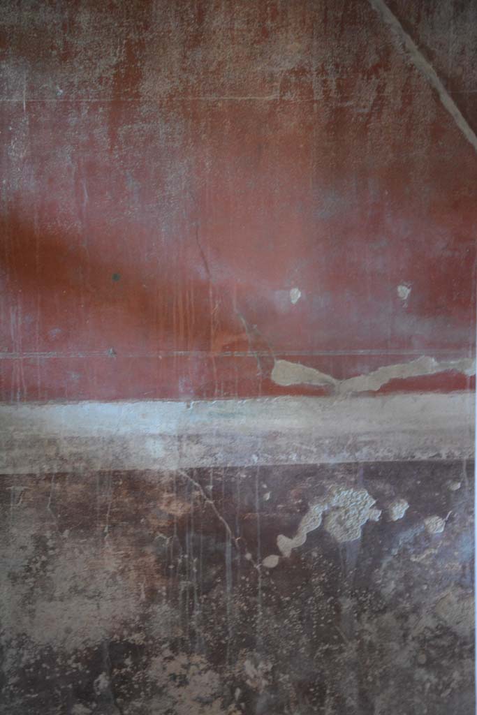 I.6.15 Pompeii. March 2019. 
Room 5, detail of rear west wall in cupboard or recess under stairs.   
Foto Annette Haug, ERC Grant 681269 DÉCOR