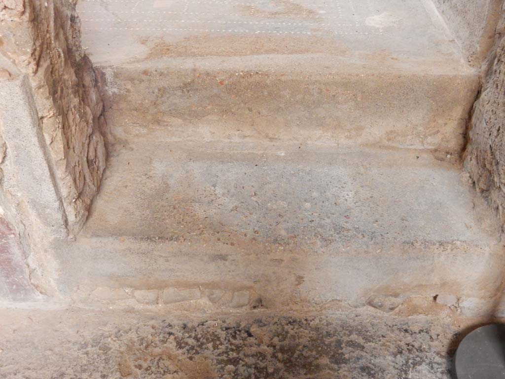I.6.15 Pompeii. June 2019. Detail of threshold doorway to room 6, looking north.
Photo courtesy of Buzz Ferebee.