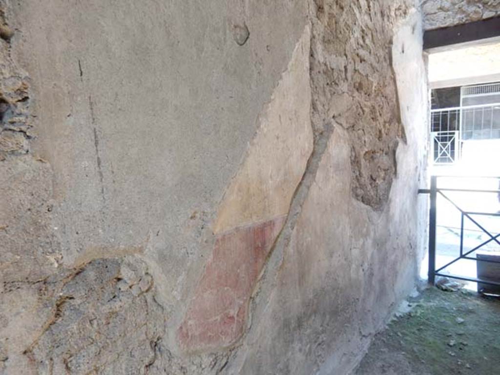 I.7.2/3 Pompeii. May 2016. West wall showing site of steps to upper floor, looking north. Photo courtesy of Buzz Ferebee.