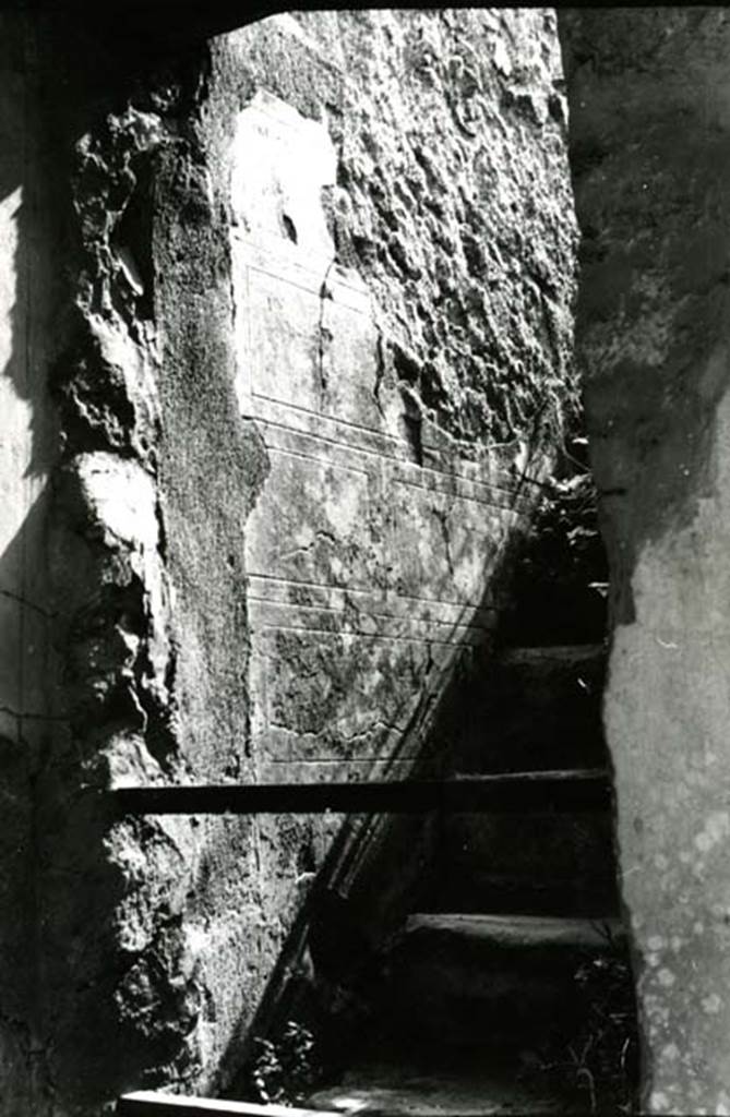 I.7.5 Pompeii. 1975. Shop, c wall next to staircase, SE corner.  Photo courtesy of Anne Laidlaw.
American Academy in Rome, Photographic Archive. Laidlaw collection _P_75_5_33.