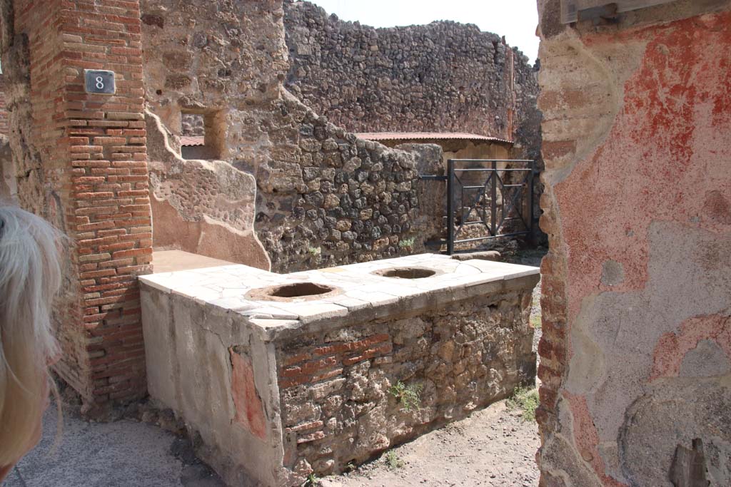 I.7.8 Pompeii. September 2017. Looking through entrance towards east side of bar-room, with side entrance at I.7.9. 
Photo courtesy of Klaus Heese.