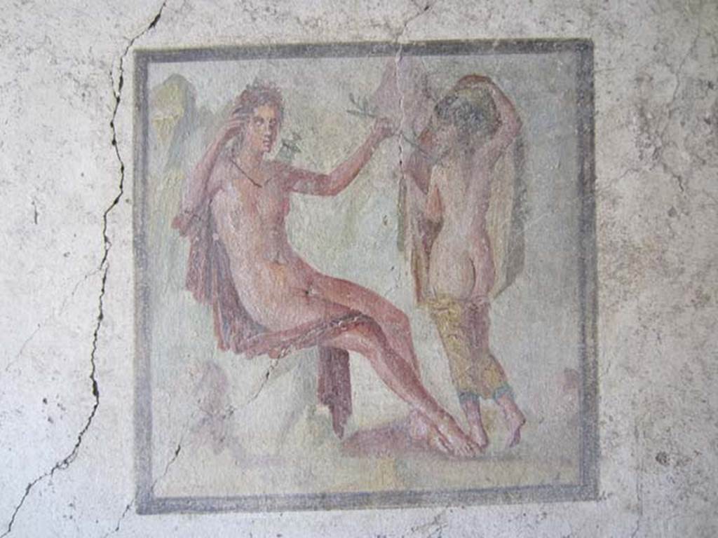I.7.11 Pompeii. March 2012. Wall painting of Apollo and Daphne from south wall. Photo courtesy of Marina Fuxa.