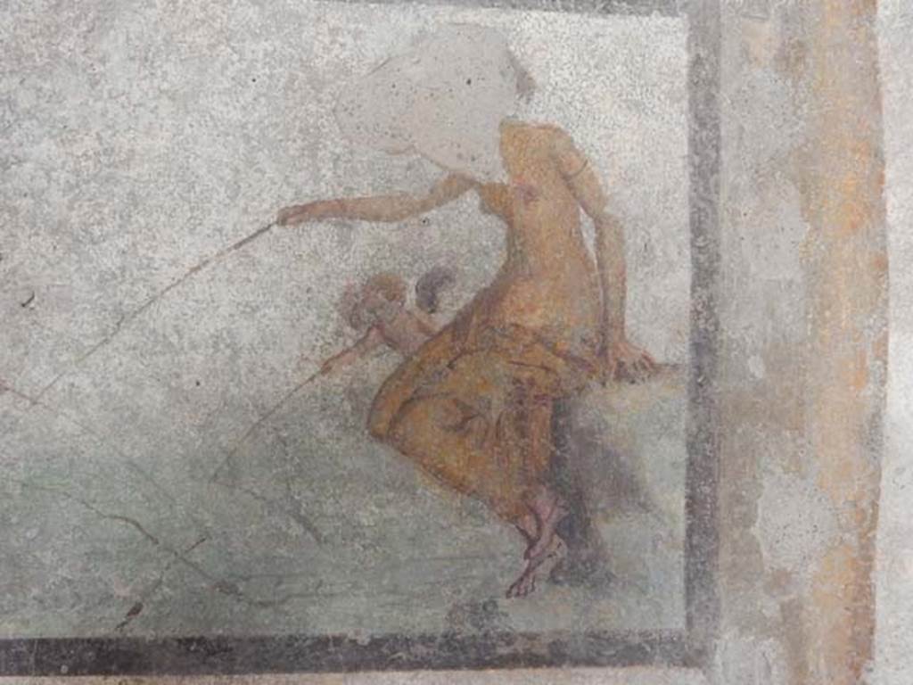 I.7.11 Pompeii. May 2017. Detail of Venus or Aphrodite Pescatrice from west wall painting. Photo courtesy of Buzz Ferebee.