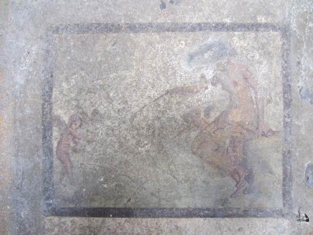 I.7.11 Pompeii. March 2012.  Wall painting of Venus or Aphrodite Pescatrice from west wall. Photo courtesy of Marina Fuxa.