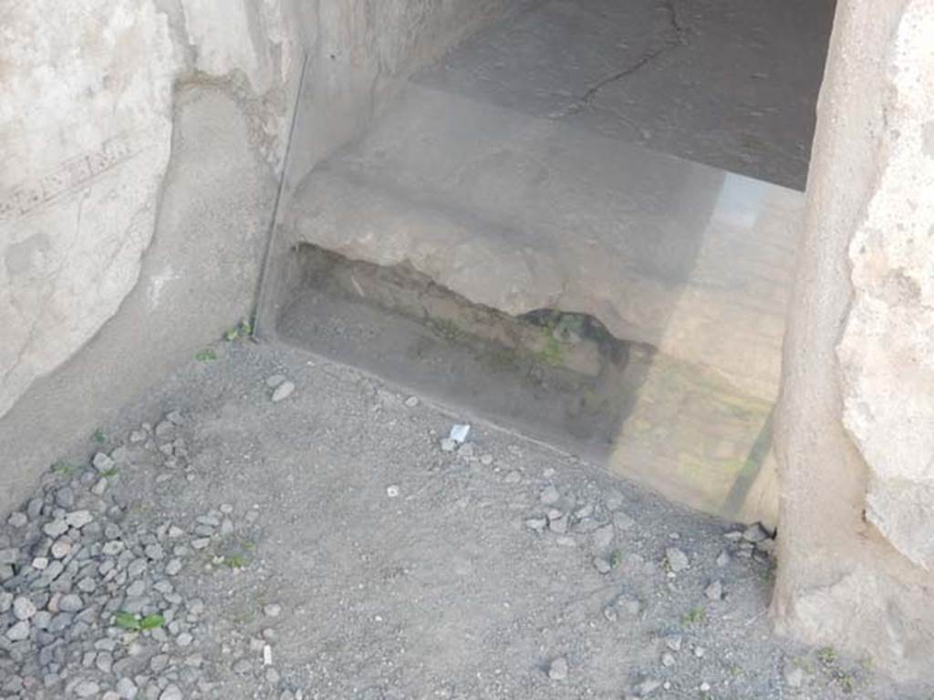 I.7.11 Pompeii. May 2017. Step up to small bathroom.
Photo courtesy of Buzz Ferebee.