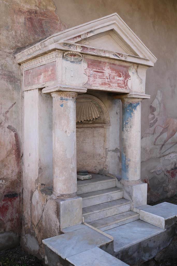I.7.12 Pompeii. December 2018.  
Nymphaeum and marble cascade. Photo courtesy of Aude Durand.