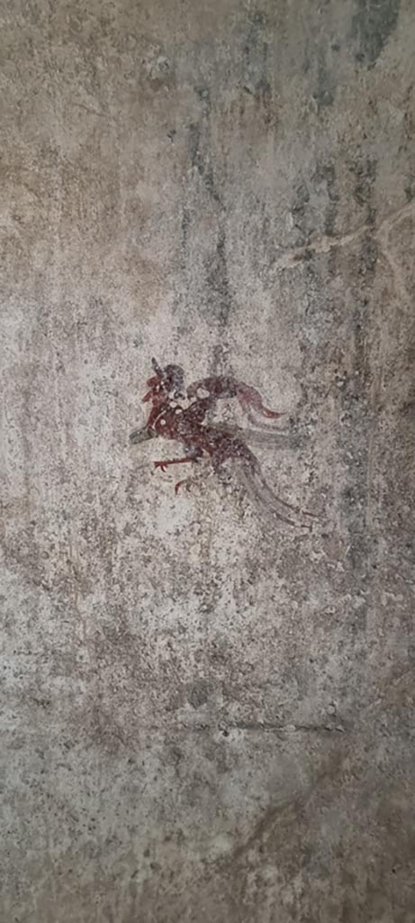 I.7.12 Pompeii. December 2023. 
Panel at south end on east wall. Photo courtesy of Miriam Colomer.