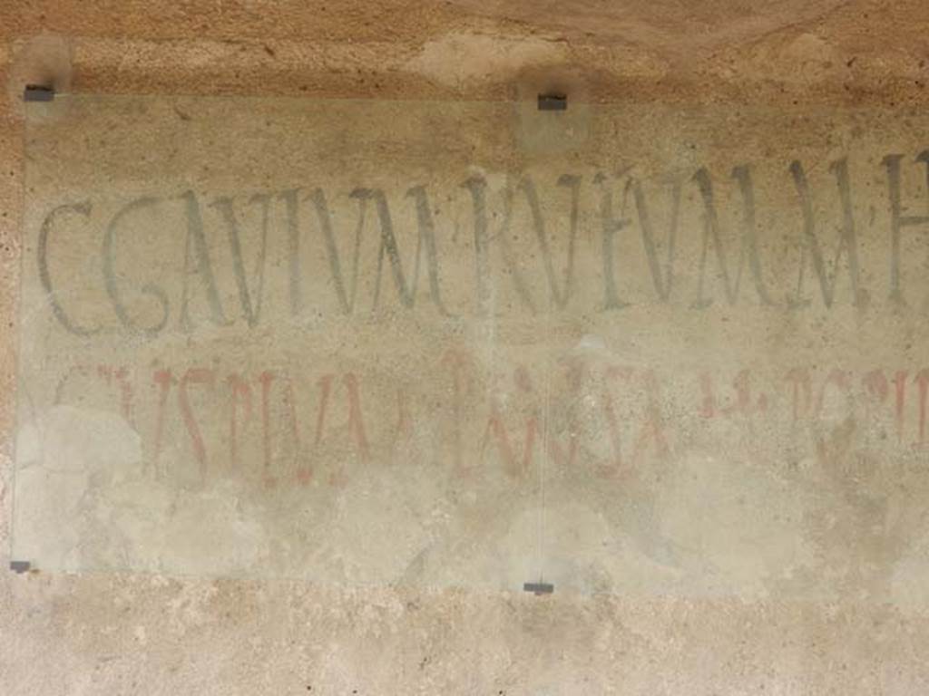 I.7.13 Pompeii. May 2017. Detail of south end of painted inscription. Photo courtesy of Buzz Ferebee.