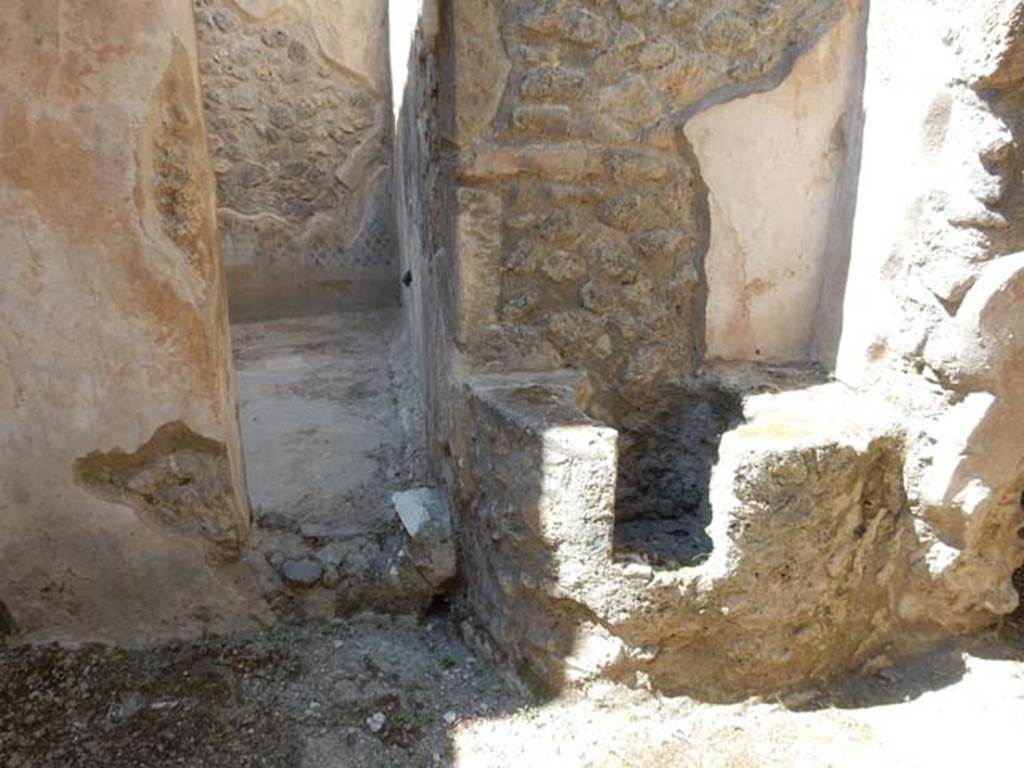 I.7.19 Pompeii. May 2017. Looking north in second small room on north side of corridor, with doorway to small garden area, on left.  Photo courtesy of Buzz Ferebee.