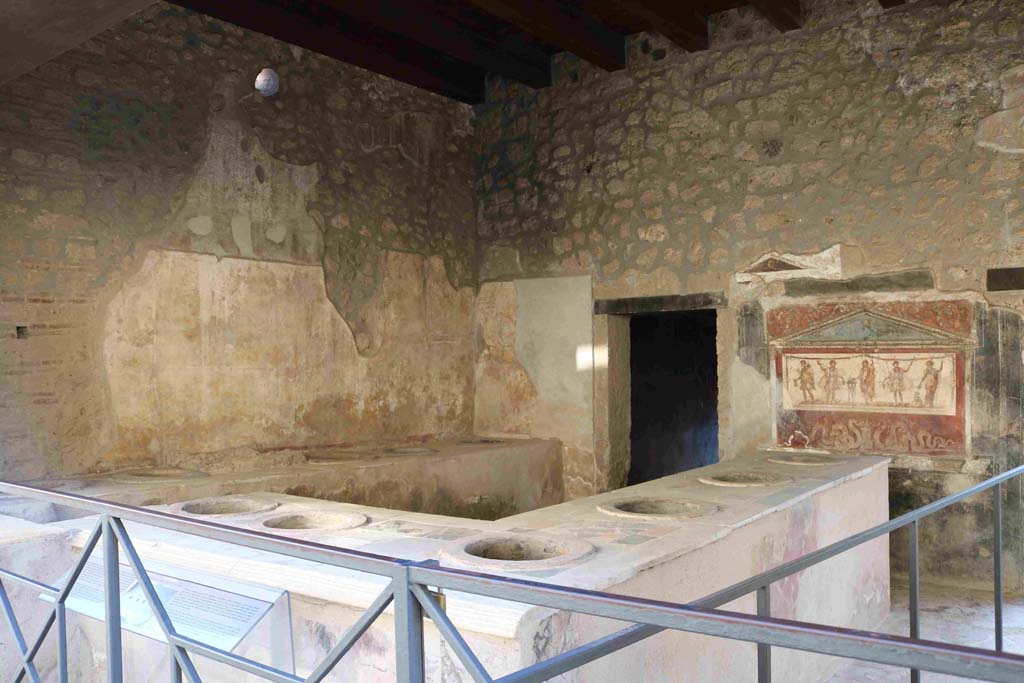 I.8.8 Pompeii. December 2018. Looking south-east across bar-room. Photo courtesy of Aude Durand.
