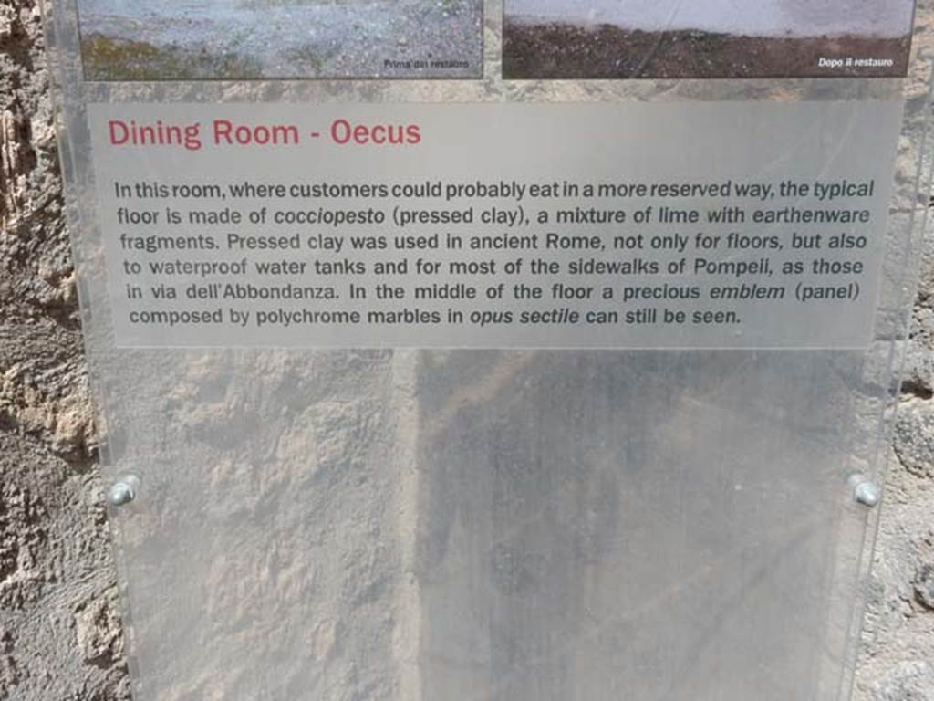 I.8.9 Pompeii. May 2015. Information board. Photo courtesy of Buzz Ferebee.