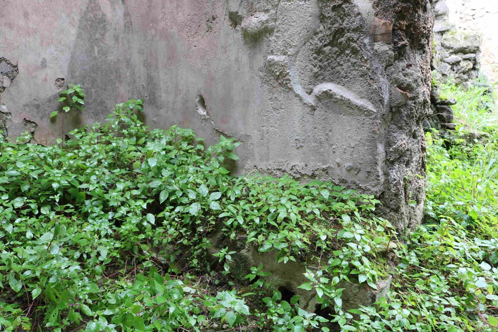 I.8.15 Pompeii. December 2018. 
Looking towards north wall of the room from the doorway of the room on the west side of the shop-room. 
On the right is a doorway leading through to I.8.16. Photo courtesy of Aude Durand.