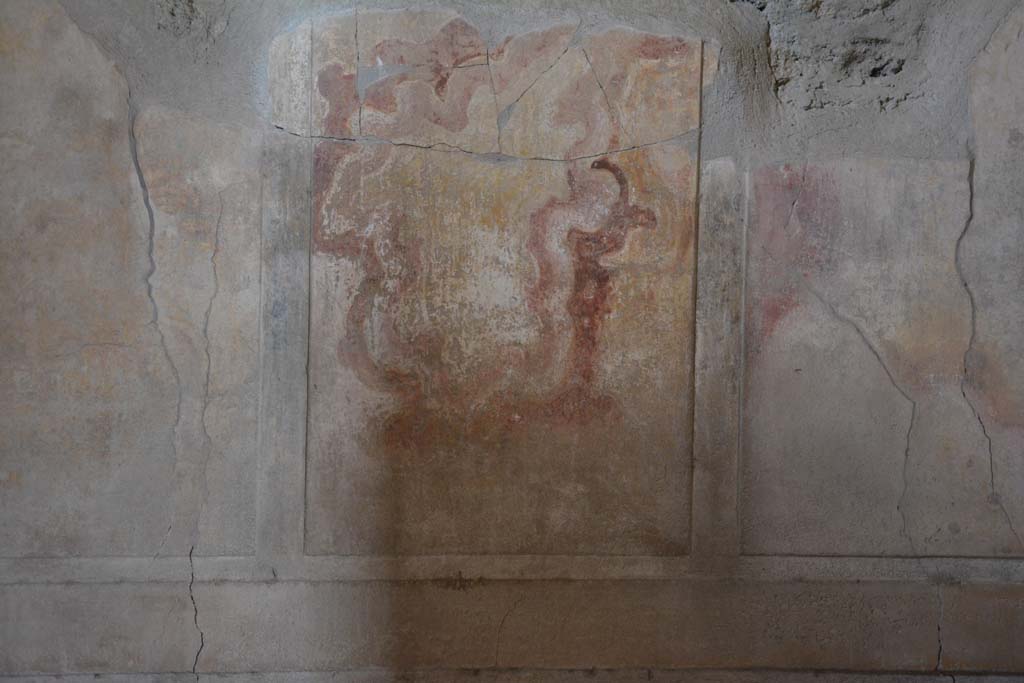 I.8.17 Pompeii. March 2019. Room 15, detail from north wall.
Foto Annette Haug, ERC Grant 681269 DÉCOR.