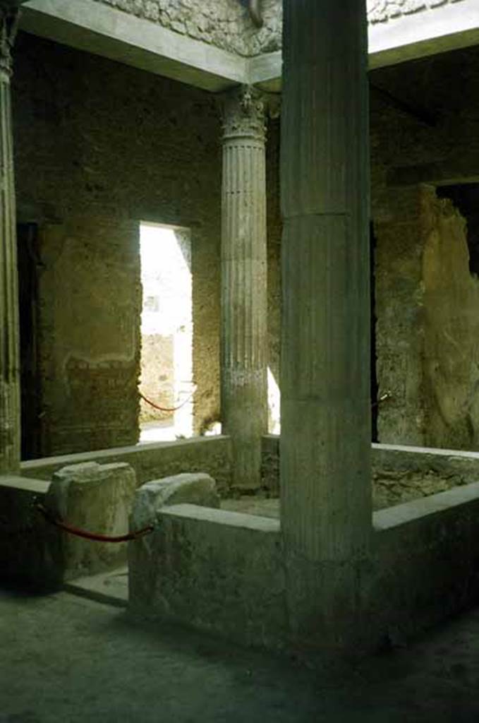 I.8.17 Pompeii. June 2010. 
Room 3, atrium. Looking south-west. Photo courtesy of Rick Bauer.