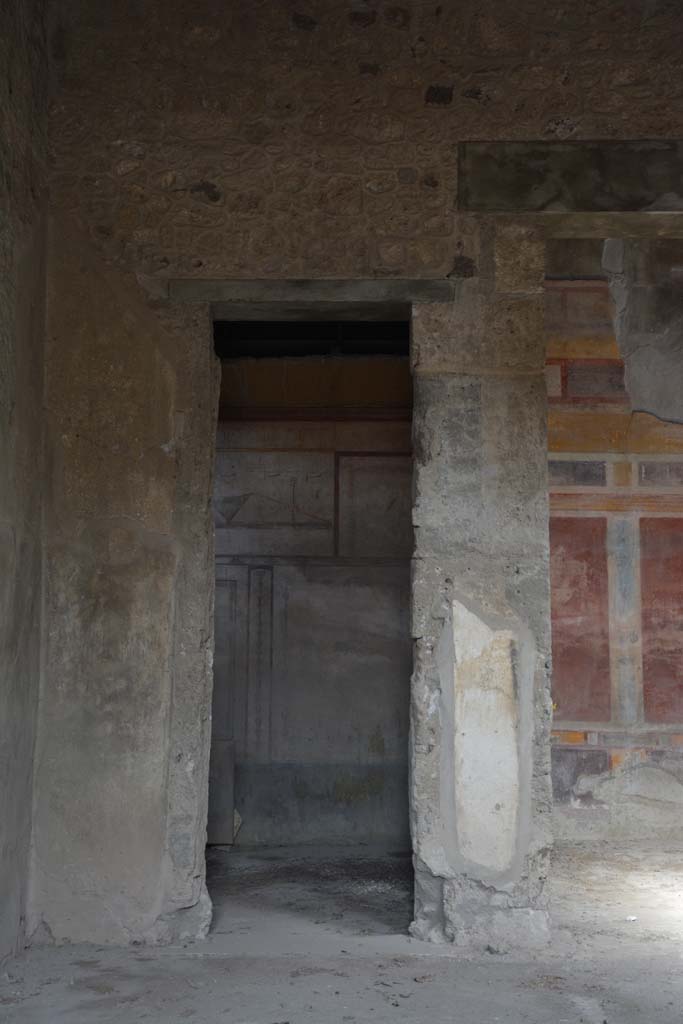 I.8.17 Pompeii. March 2019. Room 14, doorway in north-west corner of atrium 3.
Foto Annette Haug, ERC Grant 681269 DÉCOR.