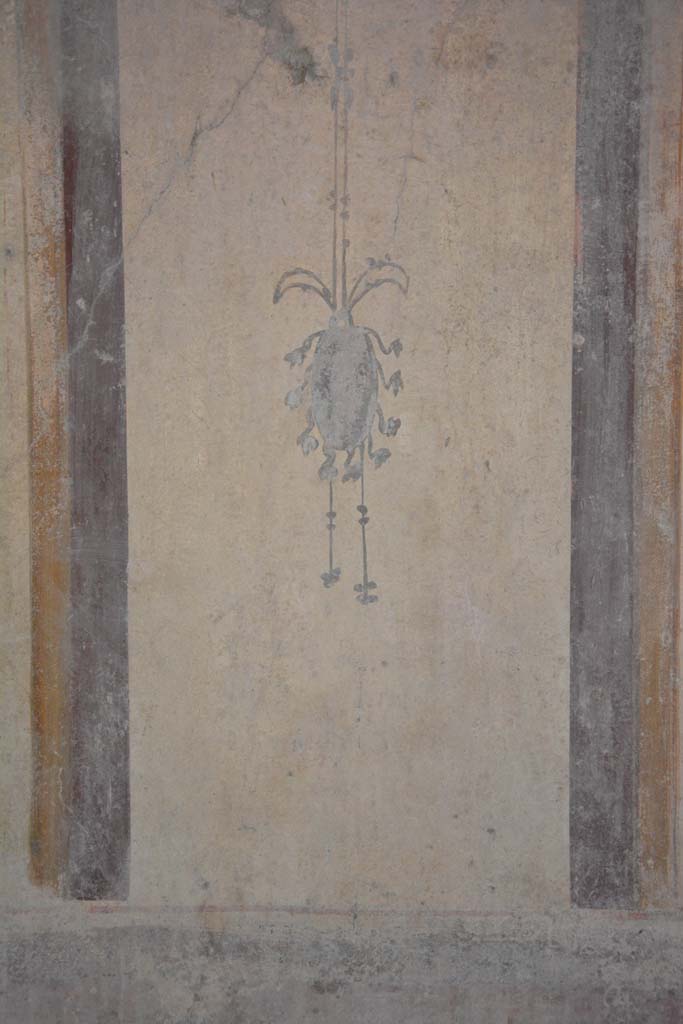 I.8.17 Pompeii. March 2019. Room 14, detail from centre of west wall.
Foto Annette Haug, ERC Grant 681269 DÉCOR.
