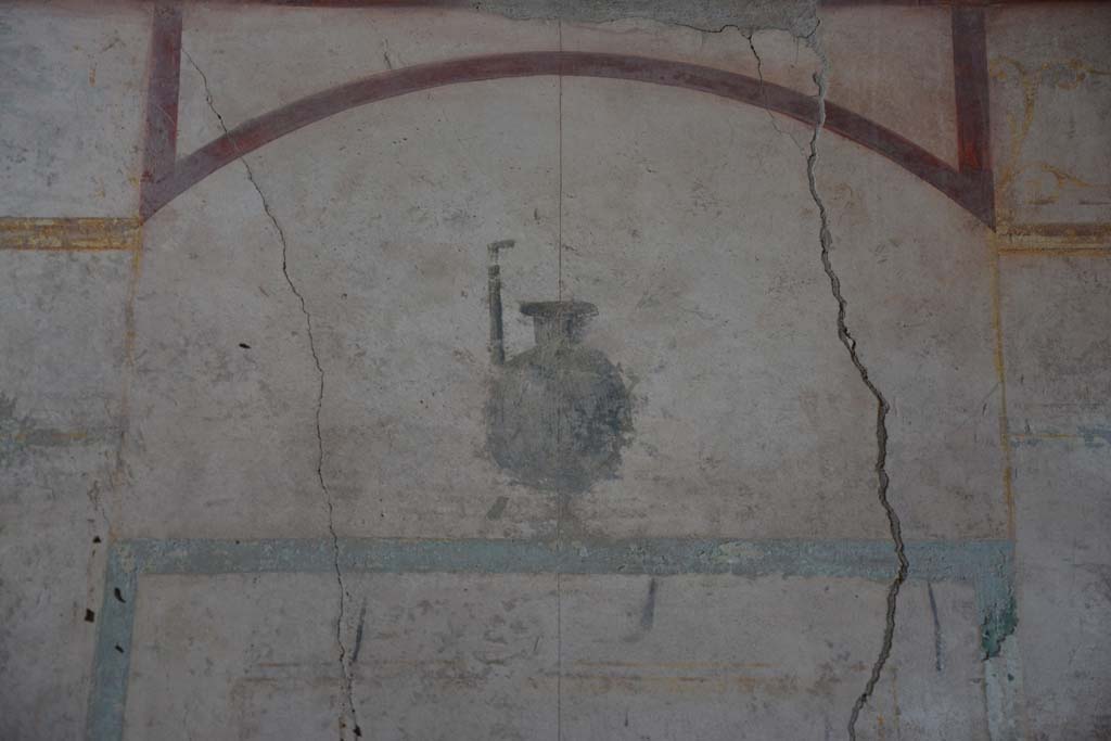 I.8.17 Pompeii. March 2019. Room 14, detail from upper north wall.
Foto Annette Haug, ERC Grant 681269 DÉCOR.
