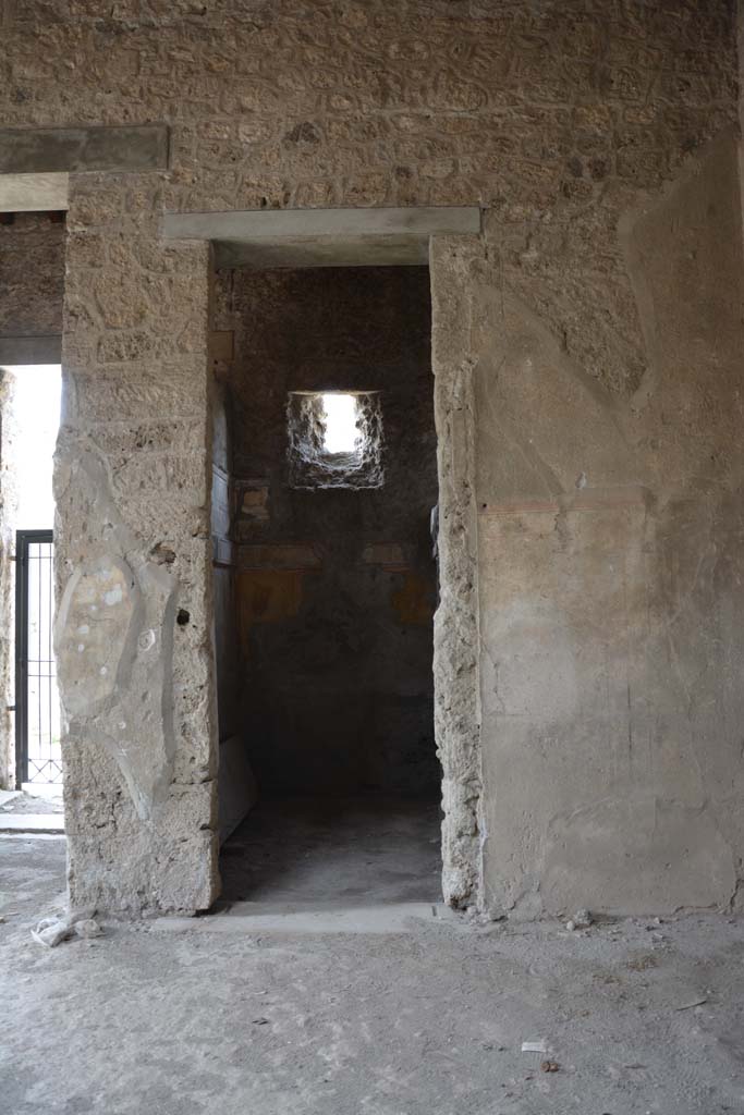 I.8.17 Pompeii. March 2019. 
Room 15, looking west to doorway in north-west corner of atrium 3, next to entrance corridor.
Foto Annette Haug, ERC Grant 681269 DÉCOR.
