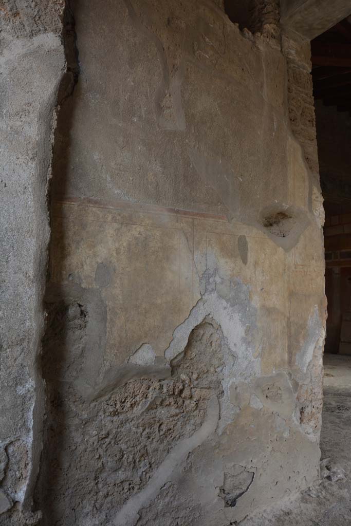 I.8.17 Pompeii. March 2019. Looking east along north wall of entrance vestibule 2. 
Foto Annette Haug, ERC Grant 681269 DÉCOR.