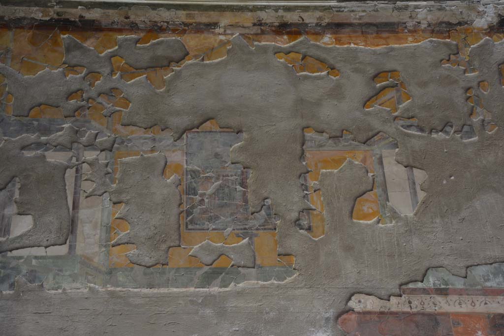 I.9.1 Pompeii. October 2019. Room 7, detail from upper east wall of tablinum.
Foto Annette Haug, ERC Grant 681269 DÉCOR