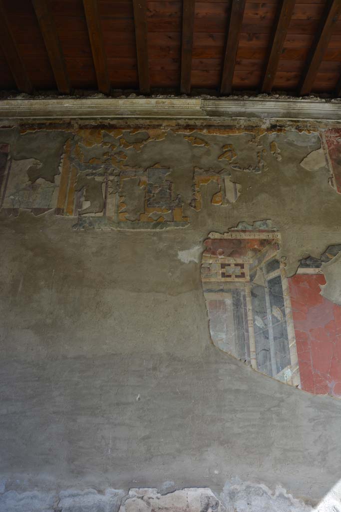 I.9.1 Pompeii. October 2019. Room 7, upper and central area of east wall.
Foto Annette Haug, ERC Grant 681269 DÉCOR.