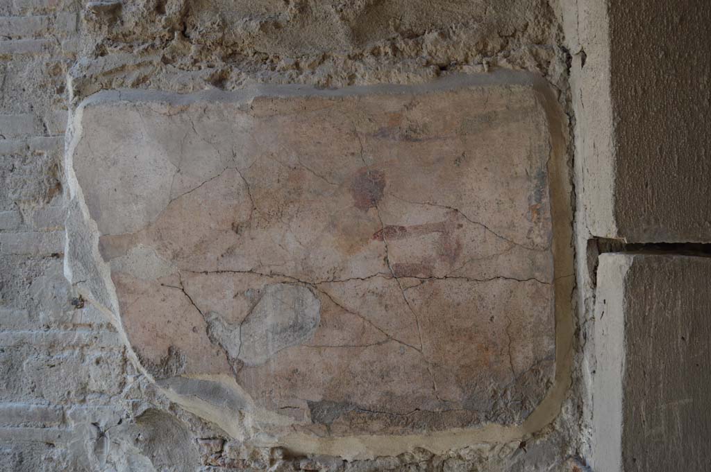 I.9.1 Pompeii. October 2017. East wall of vestibule, with remains of wall painting of Mercury and Hercules.
Foto Taylor Lauritsen, ERC Grant 681269 DÉCOR.