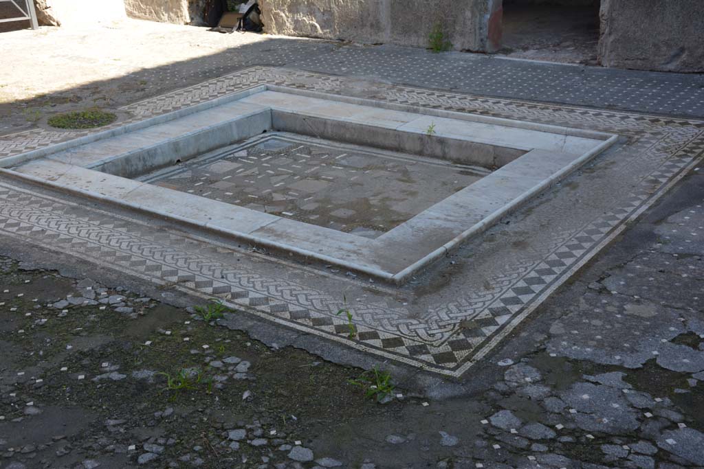 I.9.1 Pompeii. October 2019. Room 2, looking north-east across impluvium in atrium.
Foto Annette Haug, ERC Grant 681269 DÉCOR.