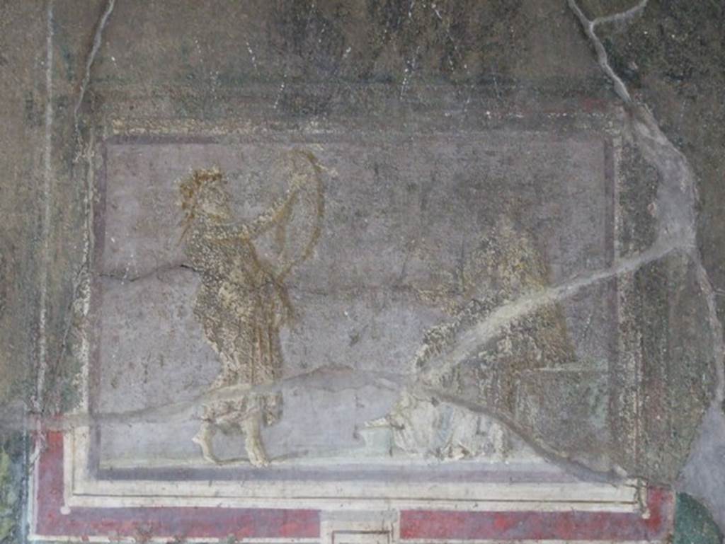 I.9.5 Pompeii. March 2009. Room 5.  Cubiculum.  North wall.  Painting of a lyre player. See Bragantini, de Vos, Badoni, 1981. Pitture e Pavimenti di Pompei, Parte 1. Rome: ICCD.  (p.95).
