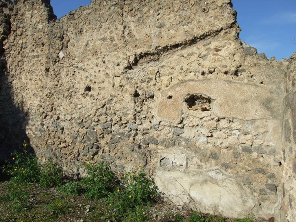 I.9.9 Pompeii. December 2006. North wall of rear room.