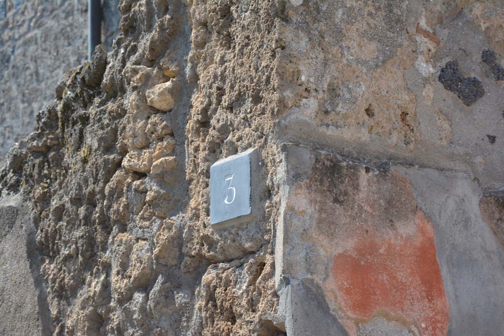 I.10.3 Pompeii. April 2017. Identification number-plate. Photo courtesy Adrian Hielscher.