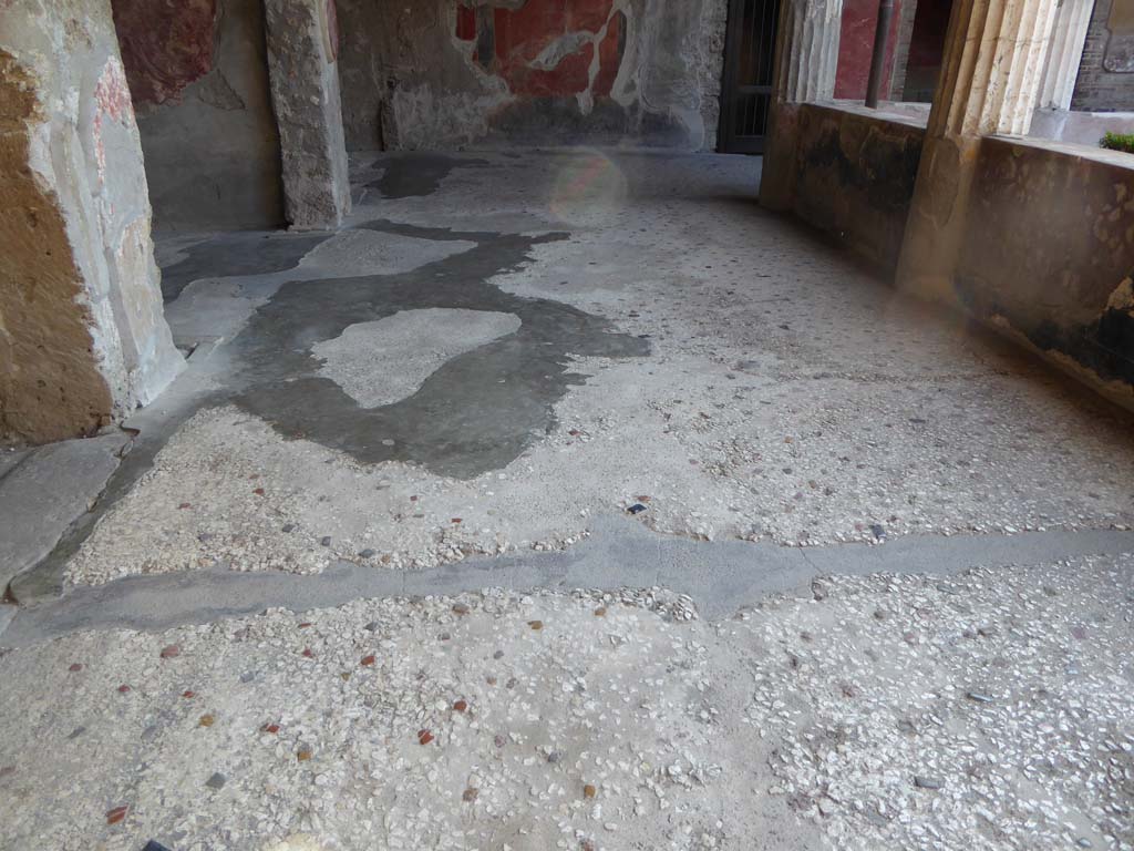 I.10.4 Pompeii. September 2017. North portico, looking east across flooring, from corridor 9, on left.  
Foto Annette Haug, ERC Grant 681269 DÉCOR.