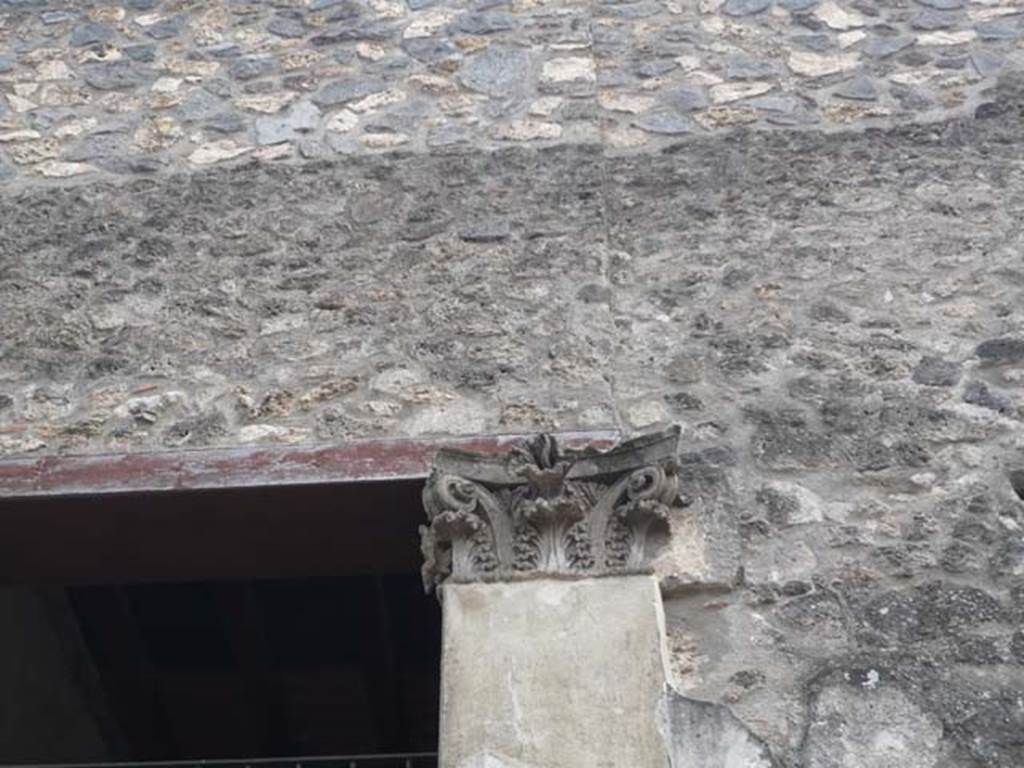 I.10.4 Pompeii. May 2012. Detail of west (right) entrance capital. Photo courtesy of Buzz Ferebee.