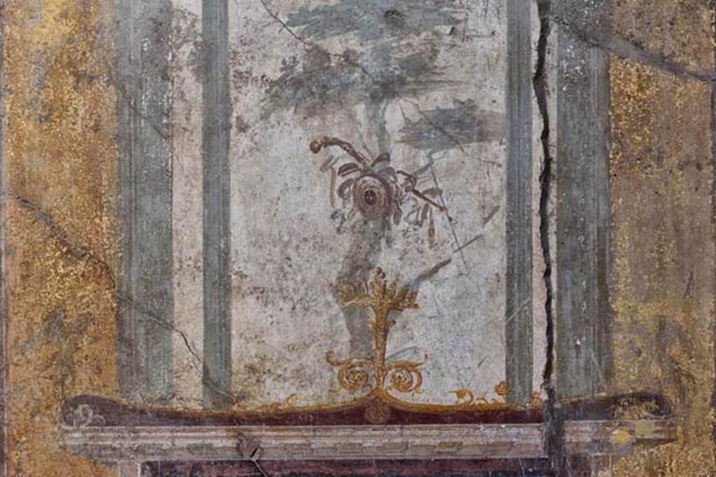 I.10.4 Pompeii. April 2018. East wall of atrium, detail from panel in south-east corner. Photo courtesy of Ian Lycett-King. Use is subject to Creative Commons Attribution-NonCommercial License v.4 International.
