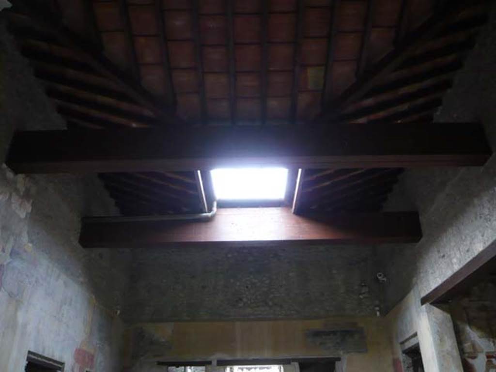 I.10.4 Pompeii. May 2012. Restored roof and compluvium above impluvium in atrium.   
Photo courtesy of Buzz Ferebee.