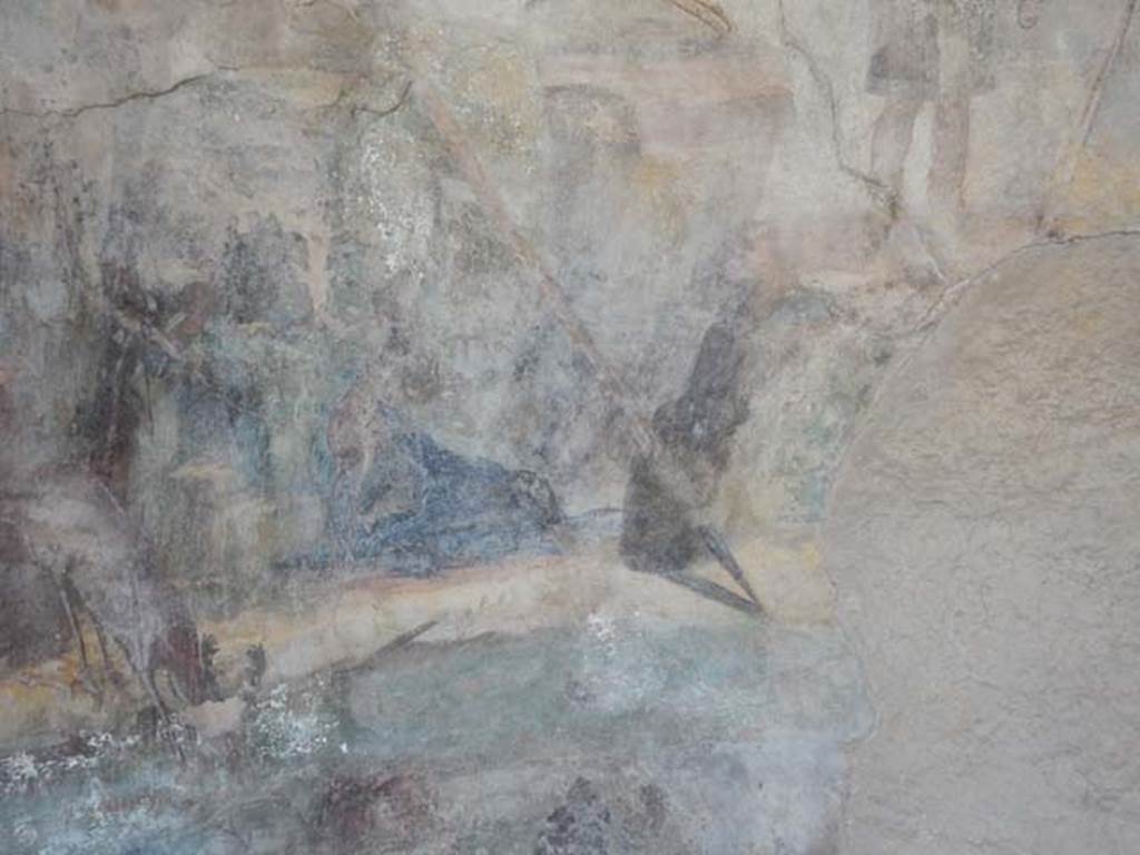 I.10.4 Pompeii. May 2015. Alcove 22, detail from left (east) side. Photo courtesy of Buzz Ferebee.