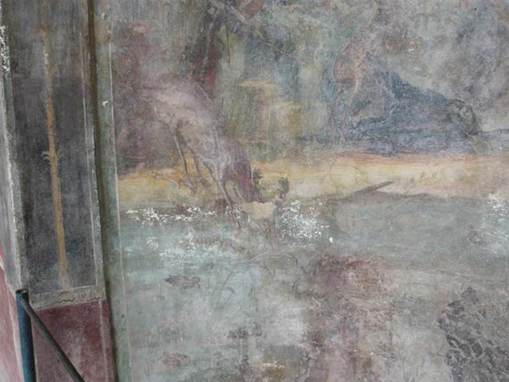 I.10.4 Pompeii. May 2015. Alcove 22, detail from left (east) side. Photo courtesy of Buzz Ferebee.