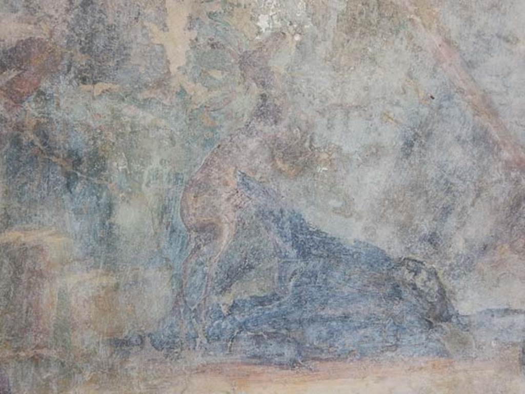 I.10.4 Pompeii. May 2015. Alcove 22, detail from left (east) side. Photo courtesy of Buzz Ferebee.