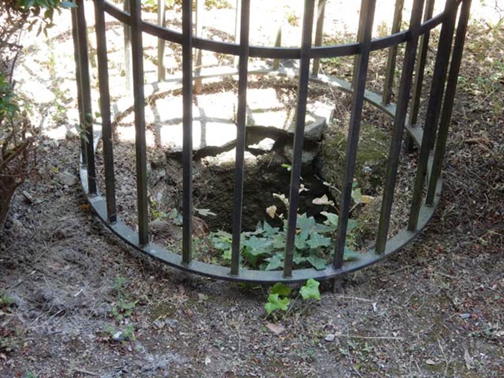I.10.4 Pompeii. May 2017. Ventilation shaft, or well, for the Sarno canal below, from west side.  Photo courtesy of Buzz Ferebee.