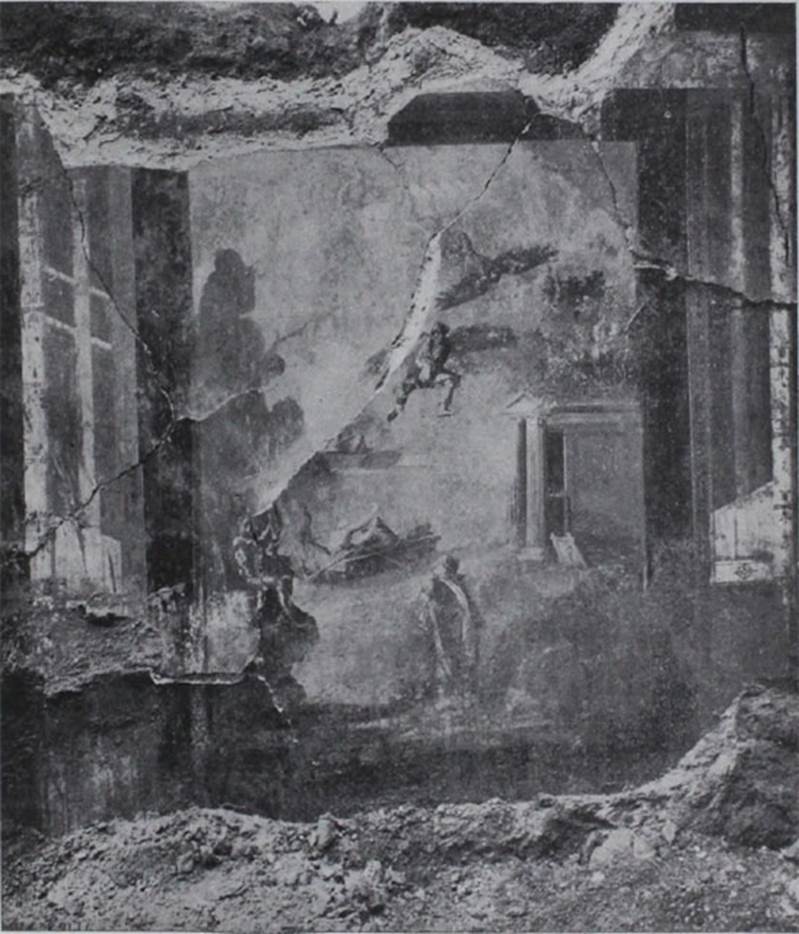 I.10.7 Pompeii. 1934. Room 12, painting from west wall of Daedalus and Icarus.
See Notizie degli Scavi di Antichità, 1934, p. 291, fig. 12.