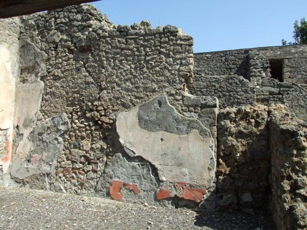 I.10.8 Pompeii. March 2009. Room 10, east wall of triclinium.