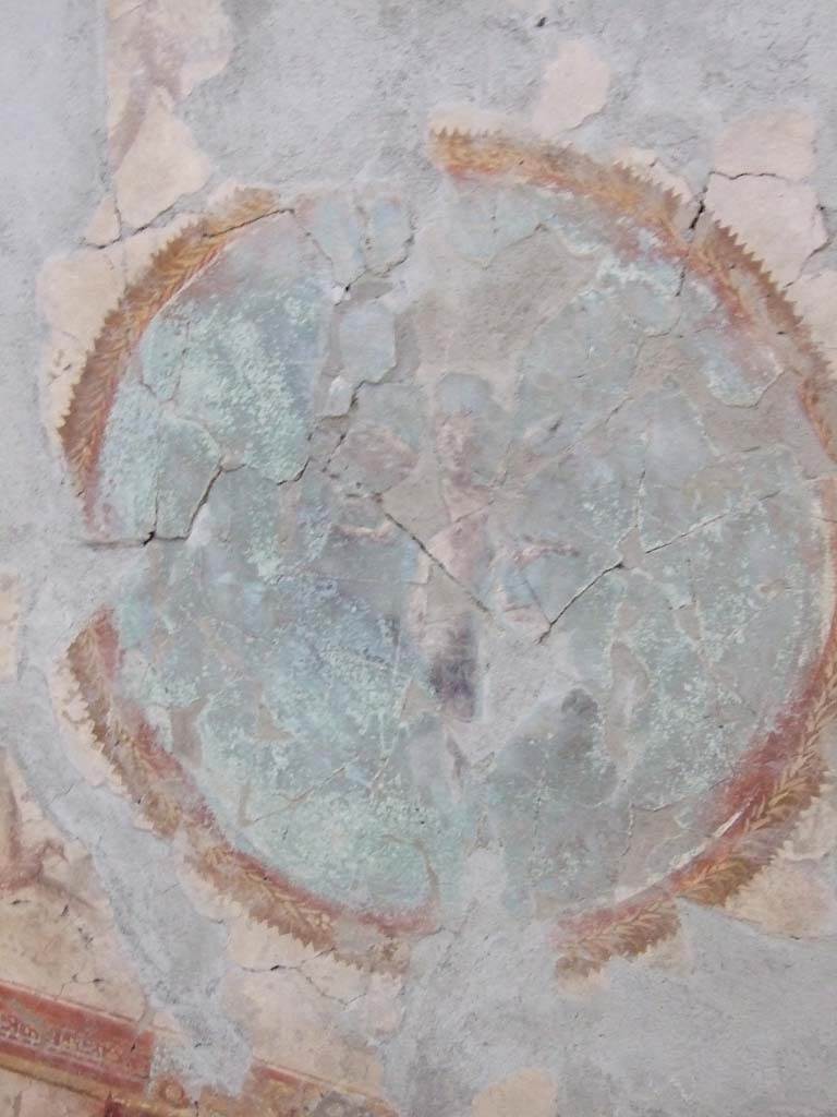 I.10.11 Pompeii. March 2009. Room 13, painted centre panel of ceiling of cubiculum.