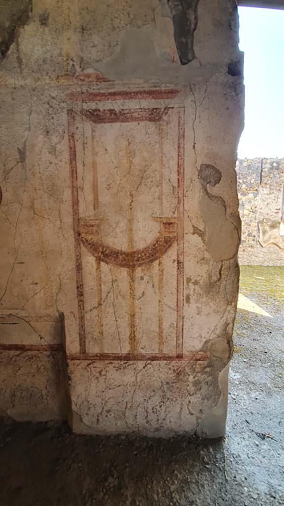 I.11.1 Pompeii. July 2021. Painted decoration from south wall of cubiculum.
Foto Annette Haug, ERC Grant 681269 DÉCOR.