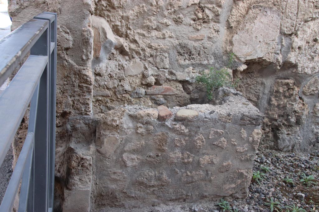 I.11.2 Pompeii. October 2023. 
Looking towards north-east corner, left of entrance doorway, towards east wall with water basin. Photo courtesy of Klaus Heese.