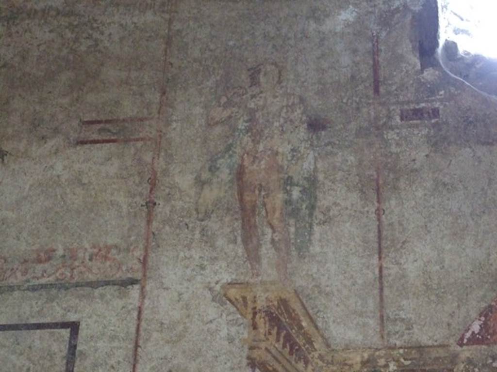 I.11.6 Pompeii. March 2009. Room 4, painted figure from north end of east wall.