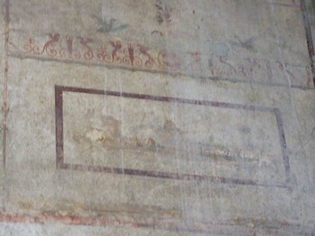 I.11.6 Pompeii. March 2009. Room 4, wall painting from south end of east wall.